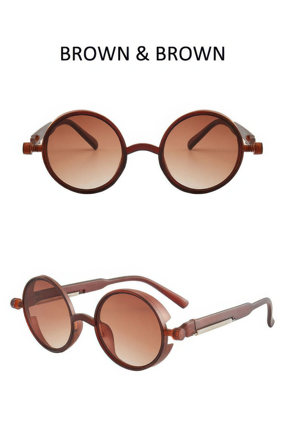 Steampunk Round Spring Frame Sunglasses | Vintage Circular Eyewear