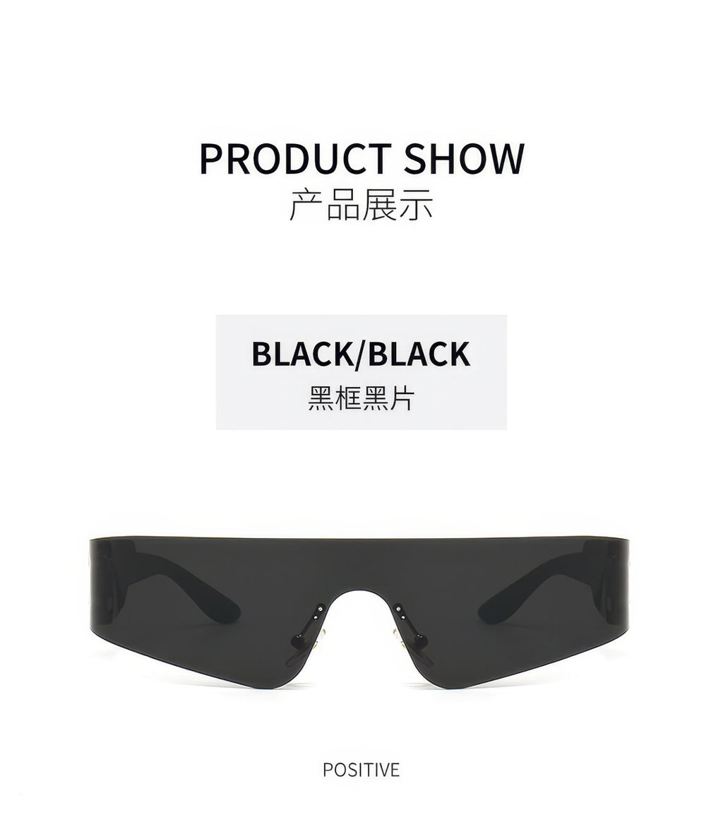 Fashion Rimless Monolithic Punk Sunglasses