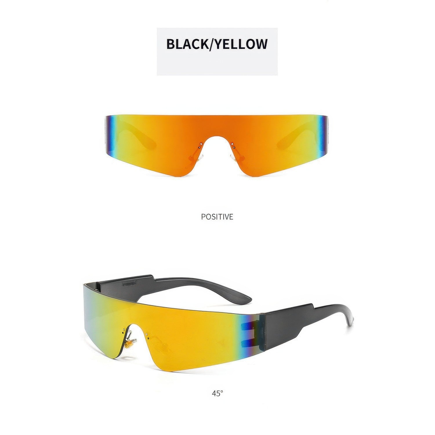 Fashion Rimless Monolithic Punk Sunglasses