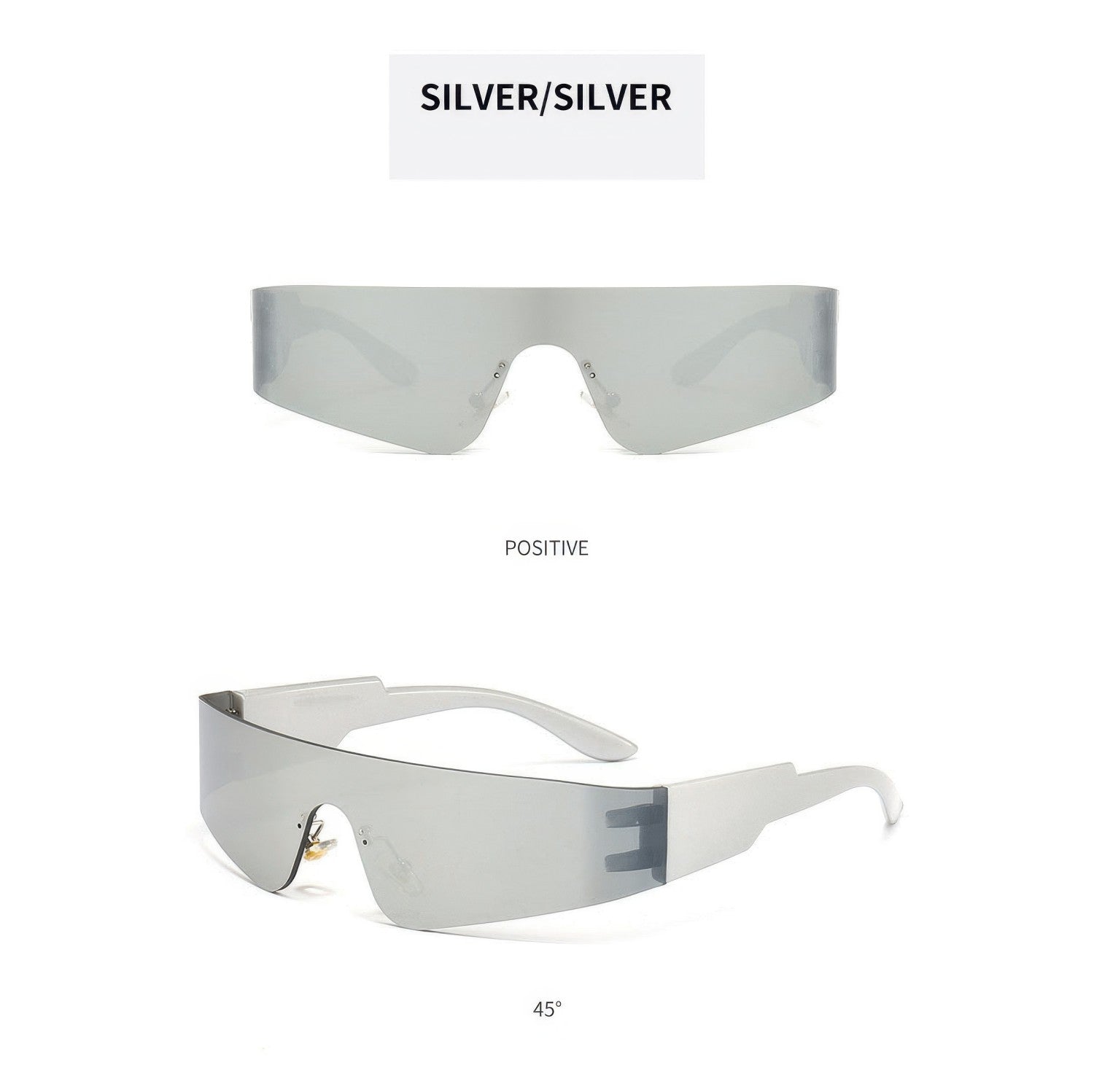 Fashion Rimless Monolithic Punk Sunglasses