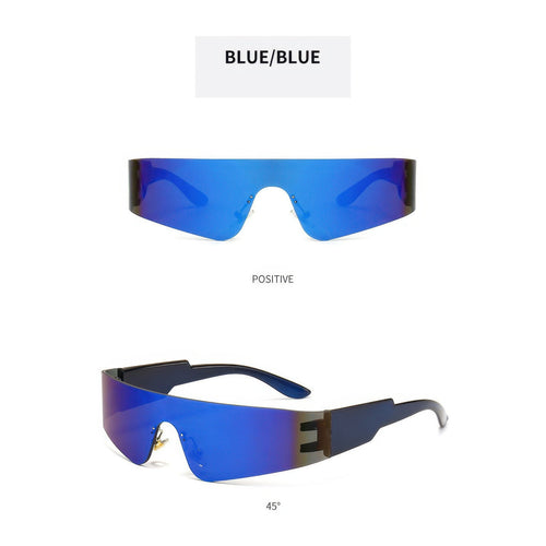 Fashion Rimless Monolithic Punk Sunglasses