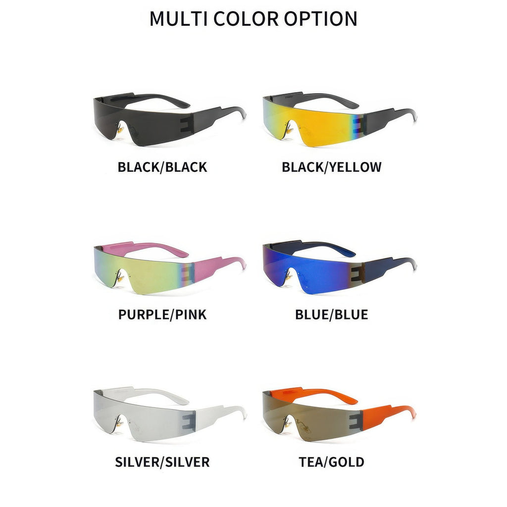 Fashion Rimless Monolithic Punk Sunglasses