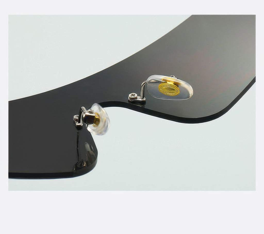 Fashion Rimless Monolithic Punk Sunglasses