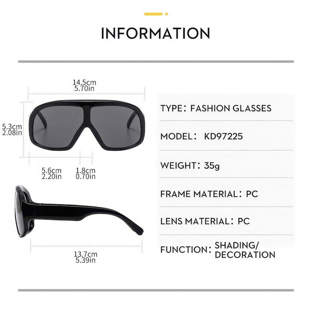 Large Frame Square Sunglasses