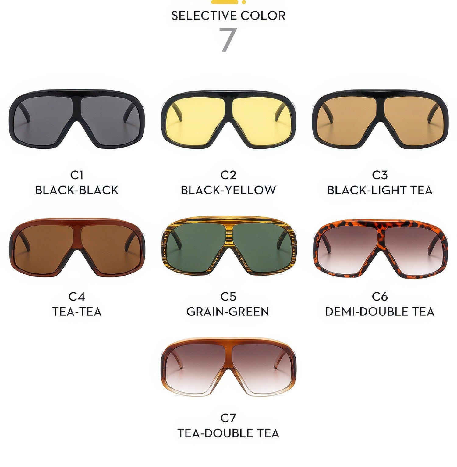 Large Frame Square Sunglasses