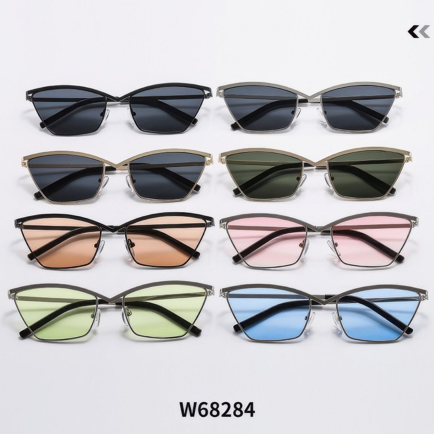 Metal Square Sunglasses Retro Punk UV Protection Eyewear