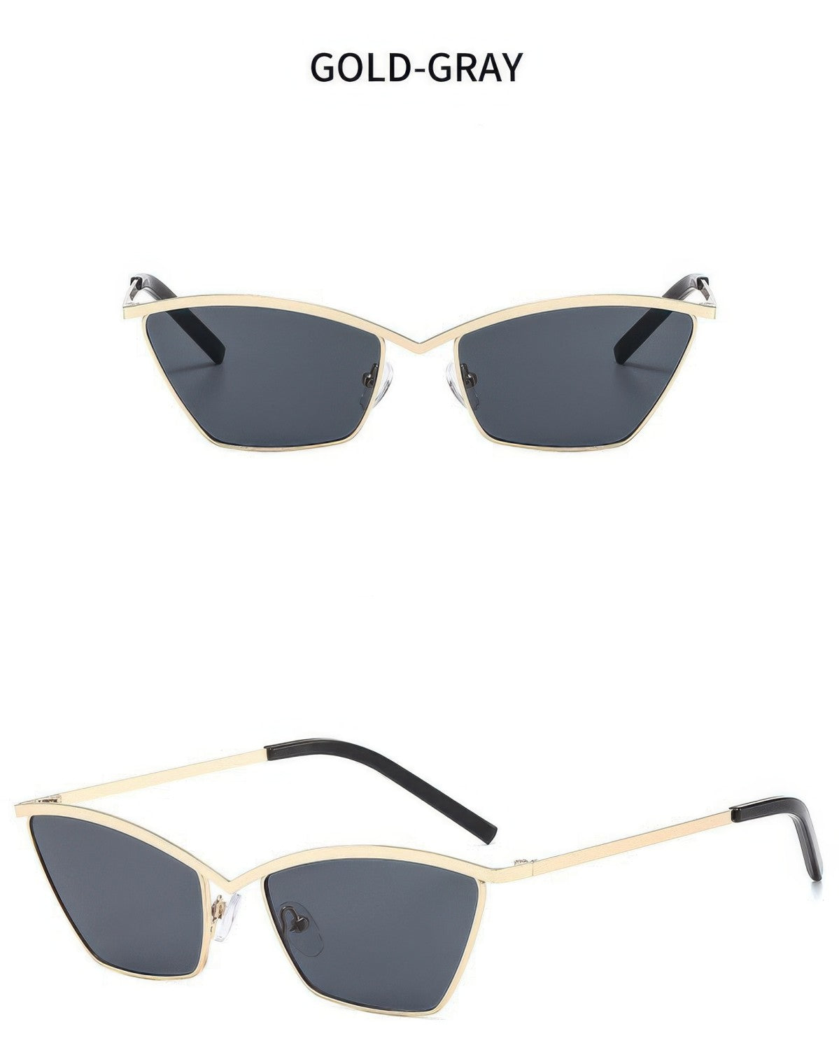 Metal Retro Outdoors Cat Eye Sunglasses