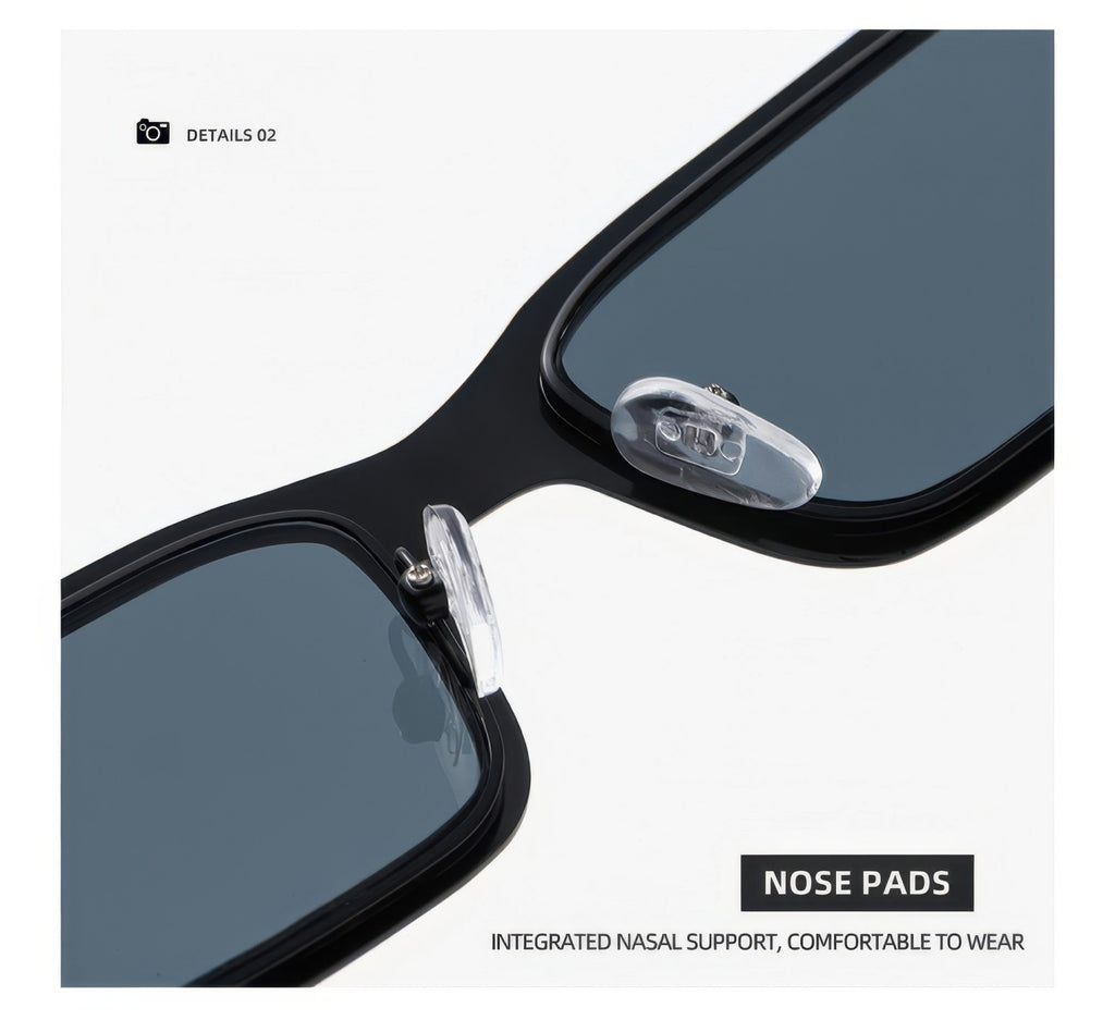 Metal Square Wide Leg Sunglasses Retro Fashion Eyewear