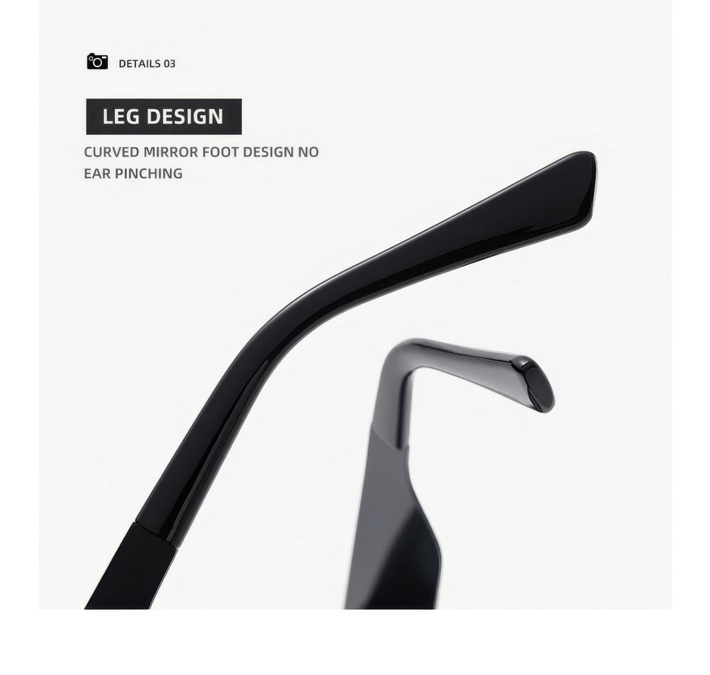 Metal Square Wide Leg Sunglasses Retro Fashion Eyewear