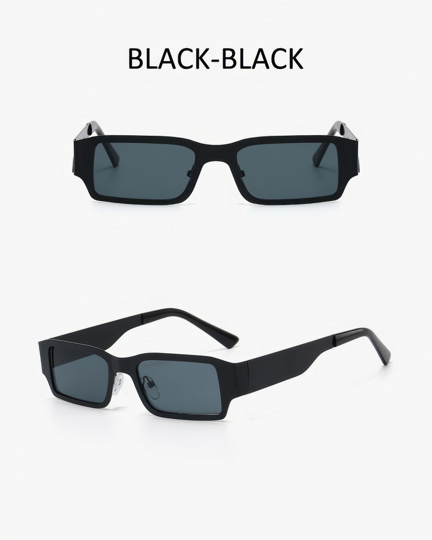 Metal Square Wide Leg Sunglasses Retro Fashion Eyewear