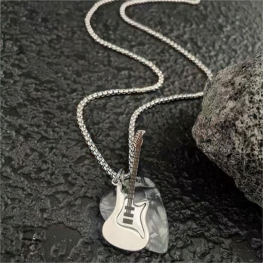 Punk Rock Guitar Pick Necklace