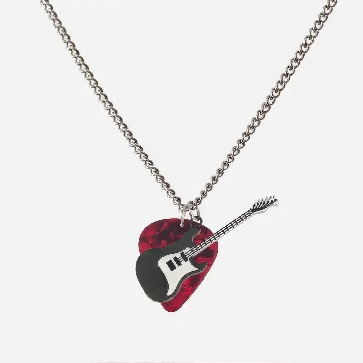 Punk Rock Guitar Pick Necklace