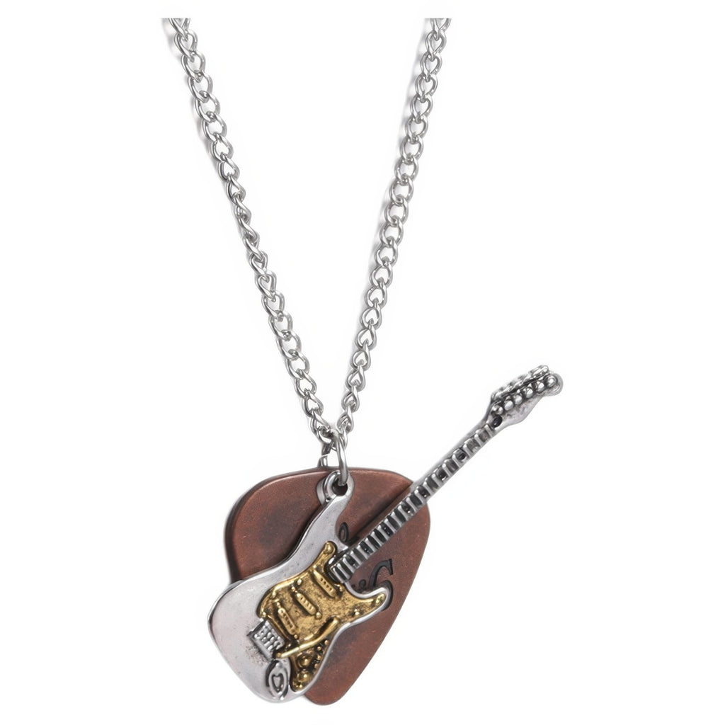 Retro Electric Guitar Pick Necklace
