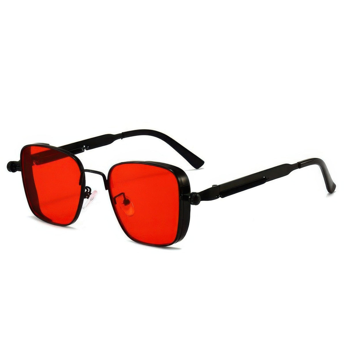 Retro Square Steampunk Metal Sunglasses