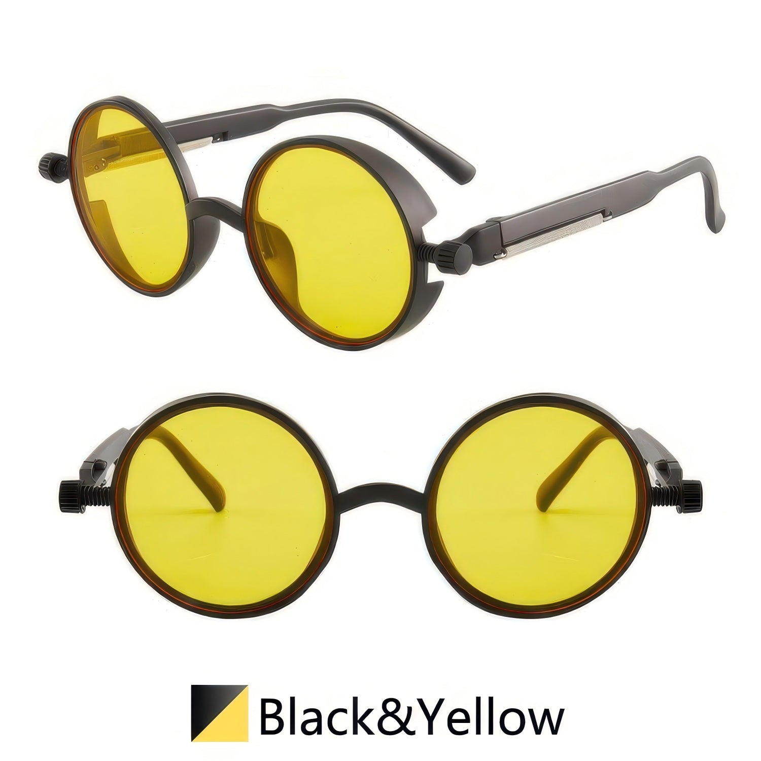 Round Funny Glasses Retro Steampunk PC Eyewear