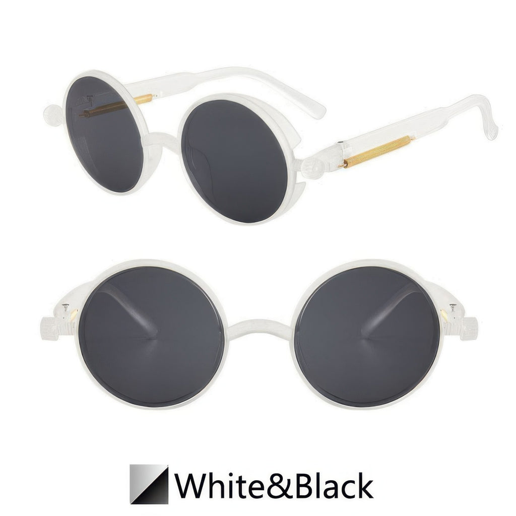 Round Funny Glasses Retro Steampunk PC Eyewear