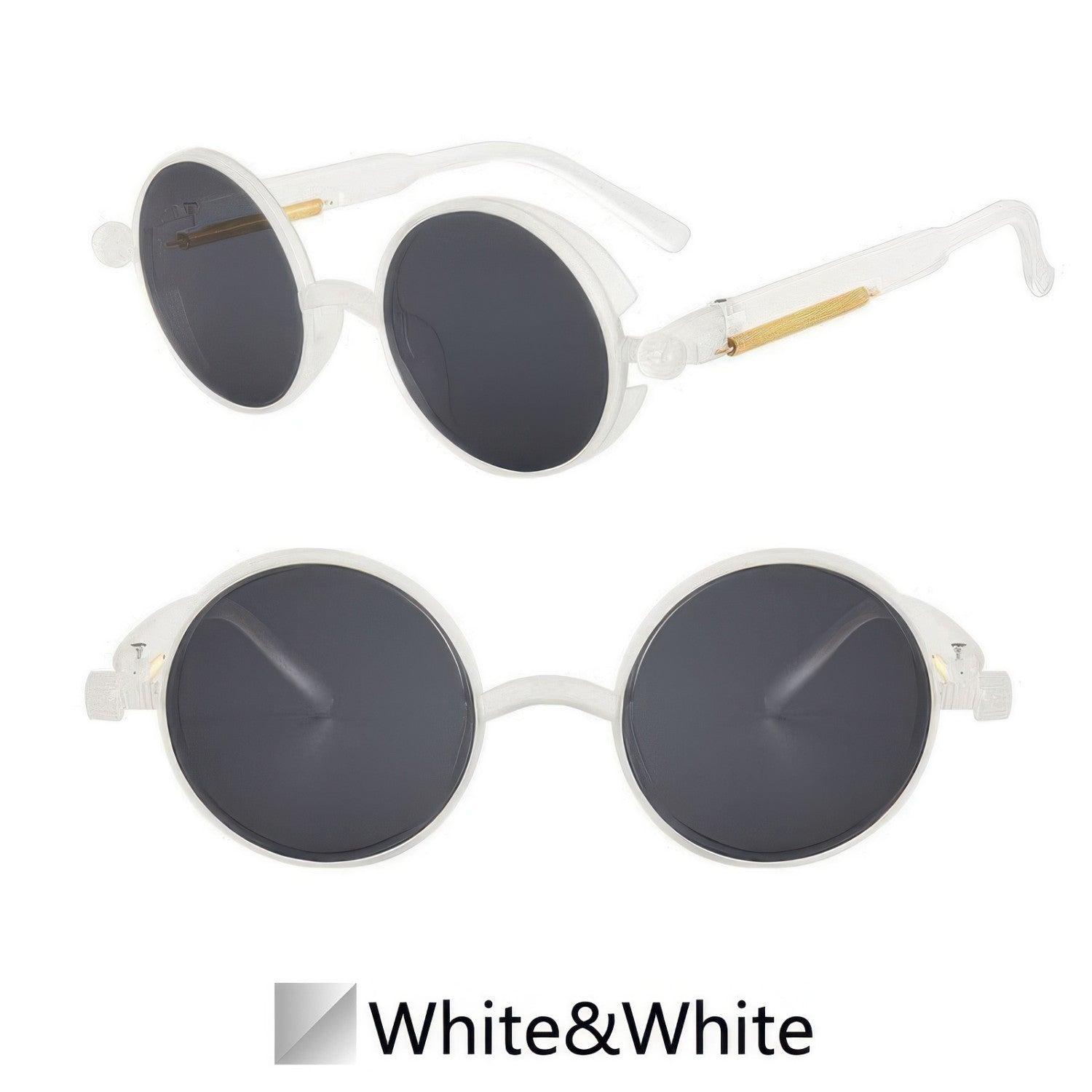 Round Funny Glasses Retro Steampunk PC Eyewear