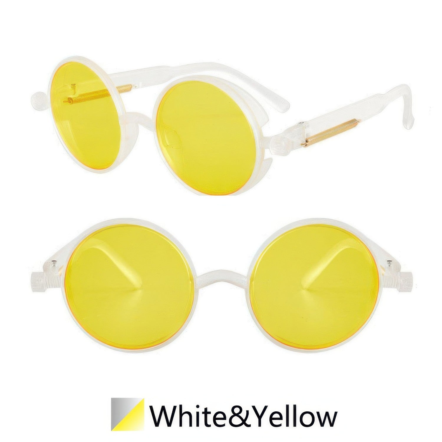 Round Funny Glasses Retro Steampunk PC Eyewear