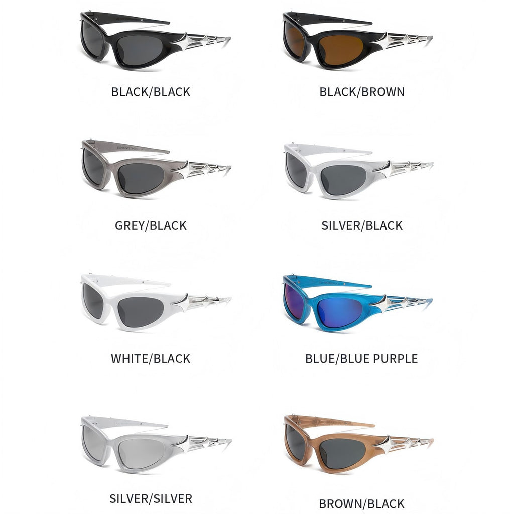 Cyber Futuristic Punk Star Sunglasses