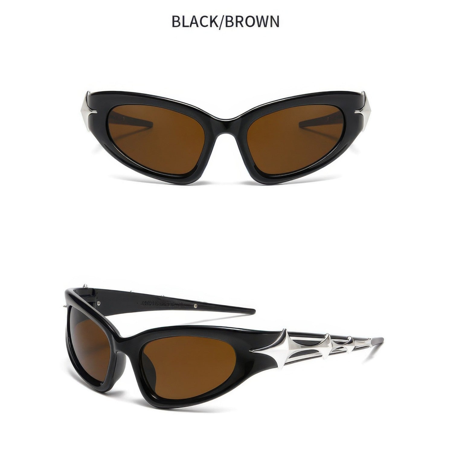 Cyber Futuristic Punk Star Sunglasses