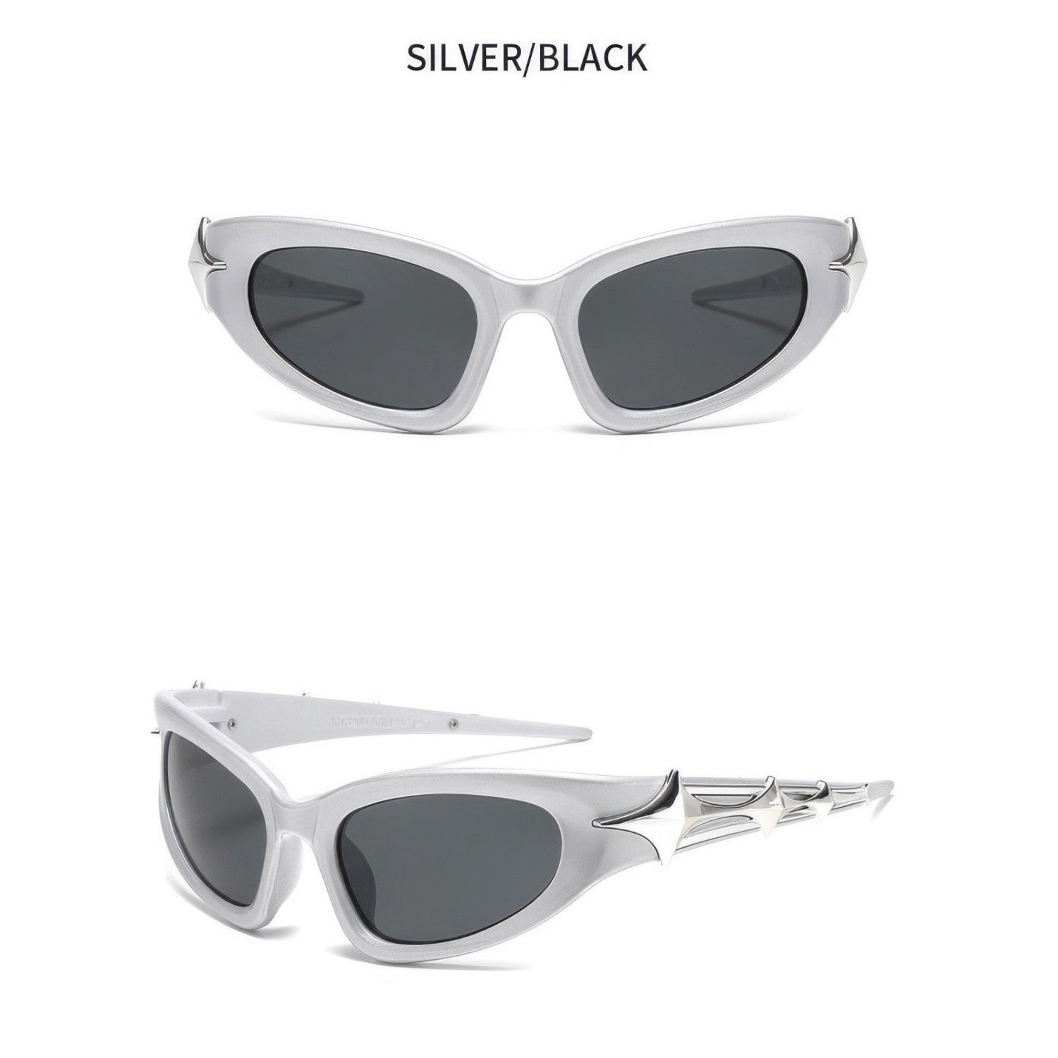 Cyber Futuristic Punk Star Sunglasses