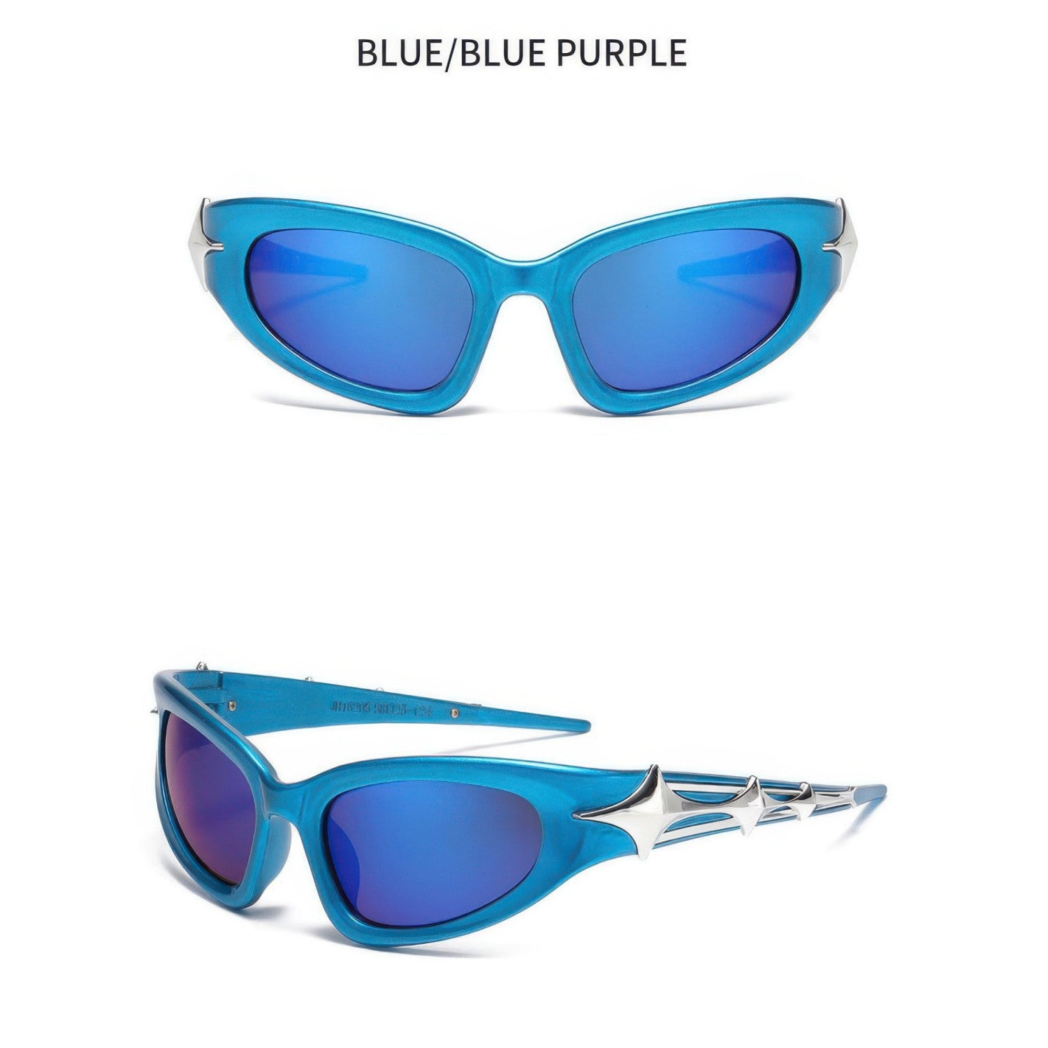 Cyber Futuristic Punk Star Sunglasses