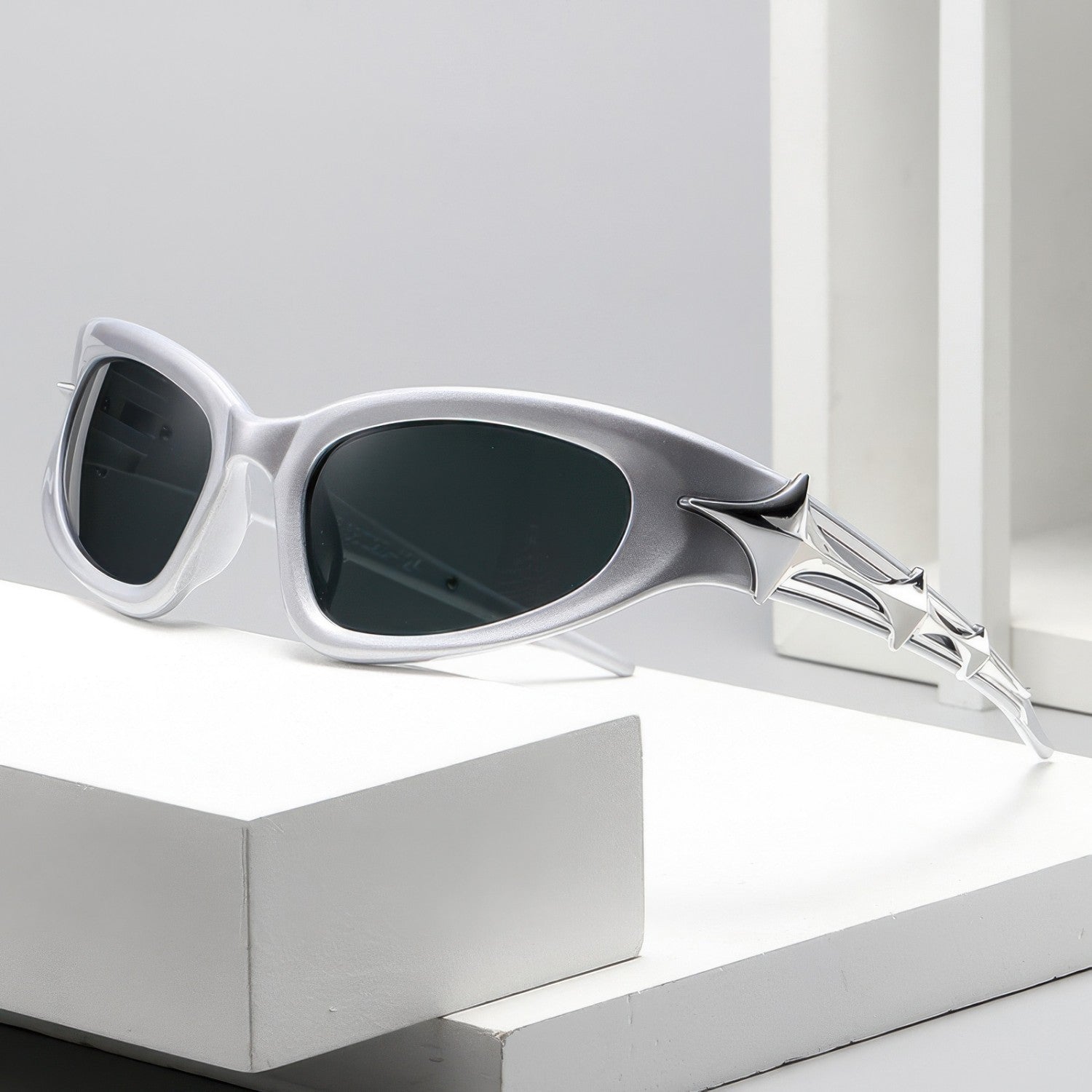 Cyber Futuristic Punk Star Sunglasses