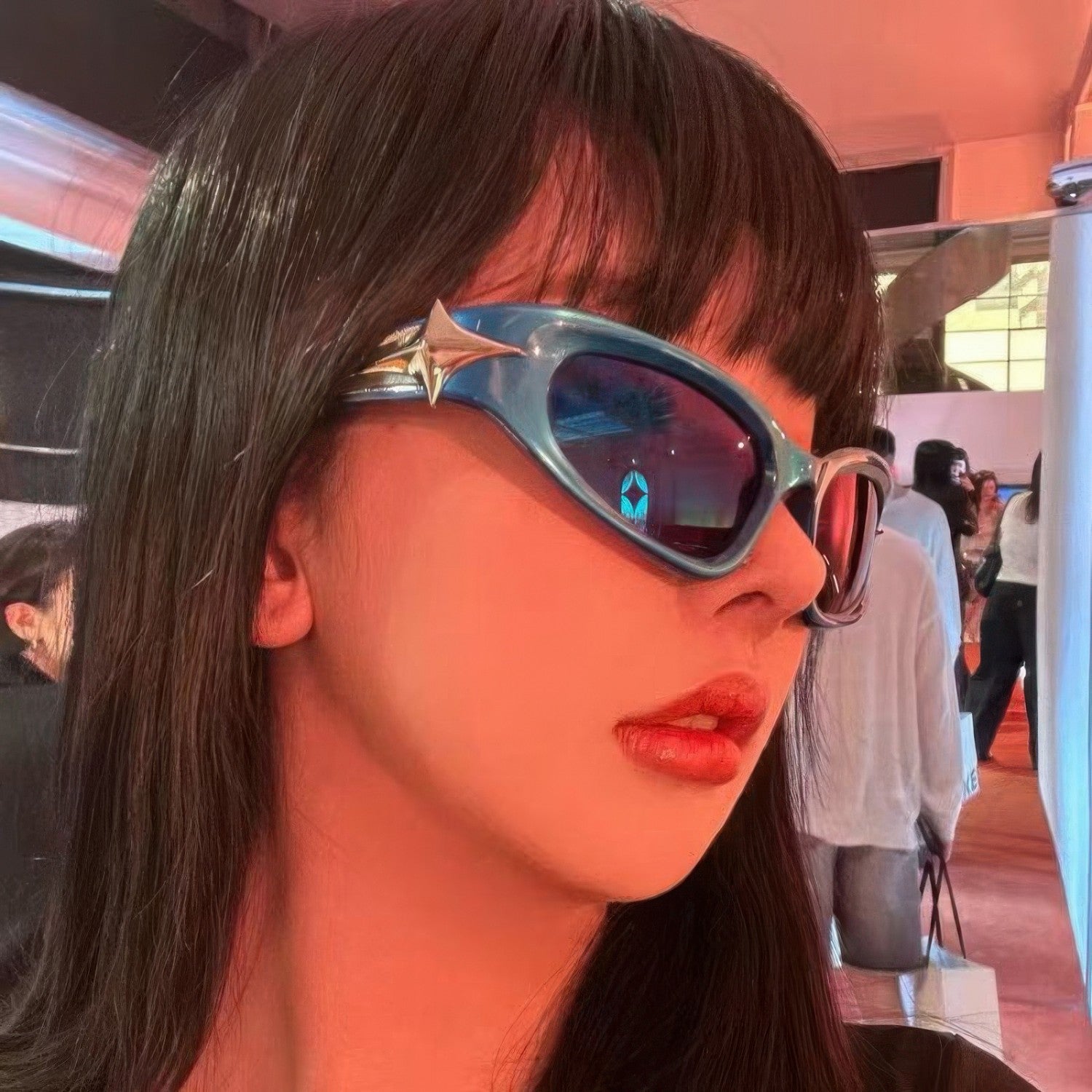 Cyber Futuristic Punk Star Sunglasses