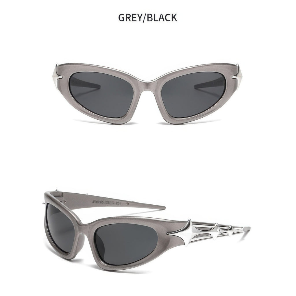 Cyber Futuristic Punk Star Sunglasses