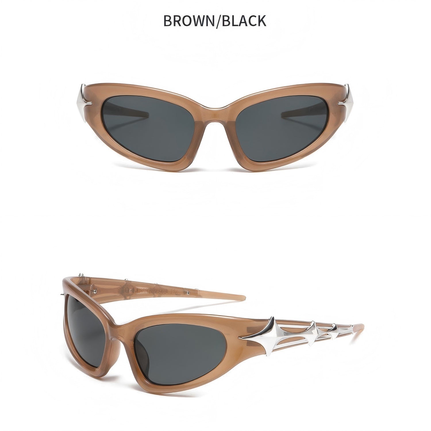 Cyber Futuristic Punk Star Sunglasses