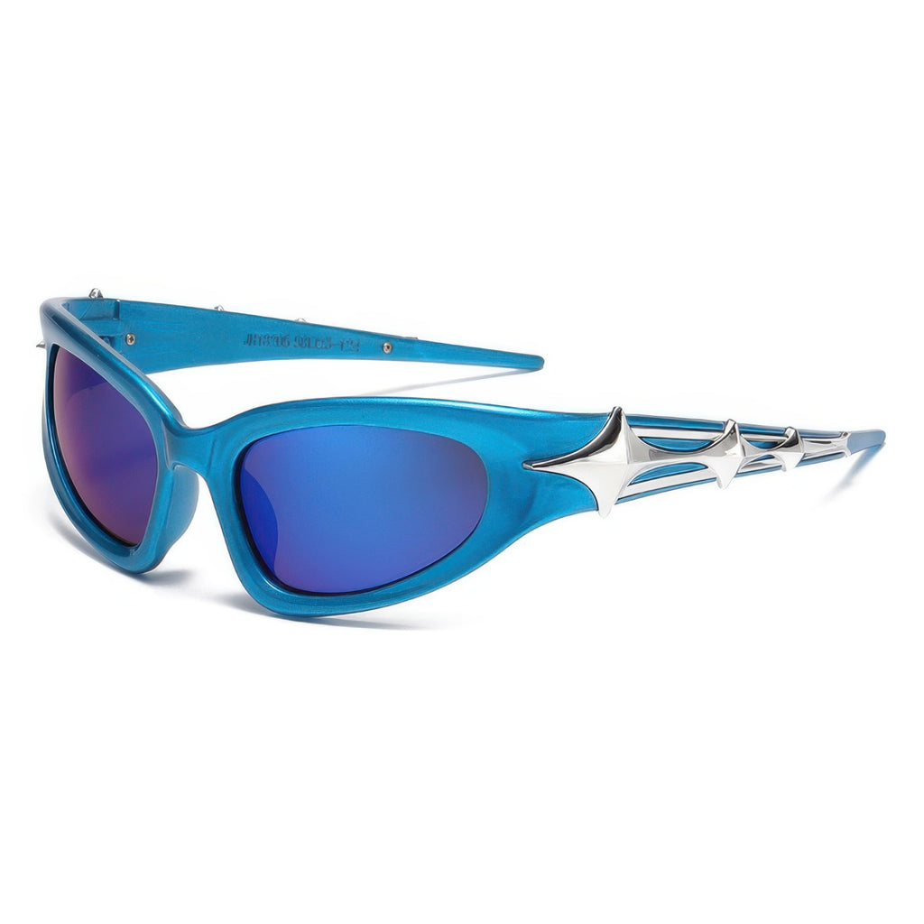 Cyber Futuristic Punk Star Sunglasses