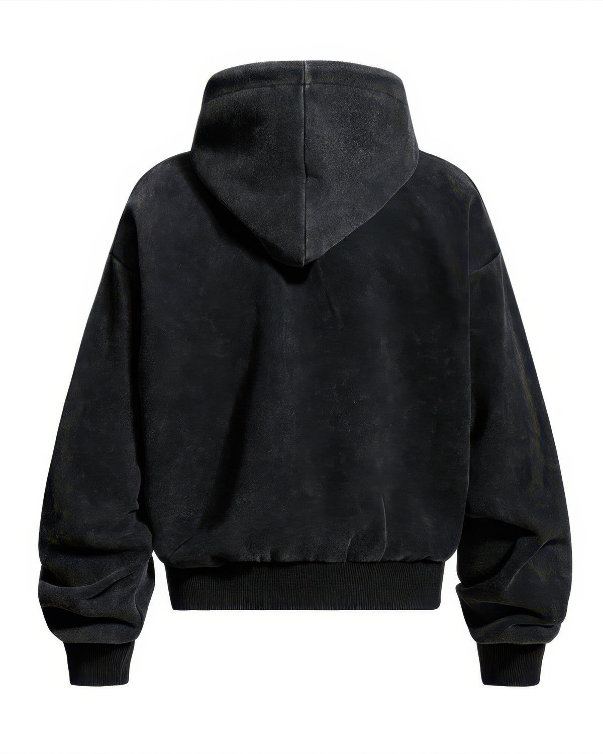Vintage Washed Gothic Graphic Heavyweight Zip-Up Hoodie
