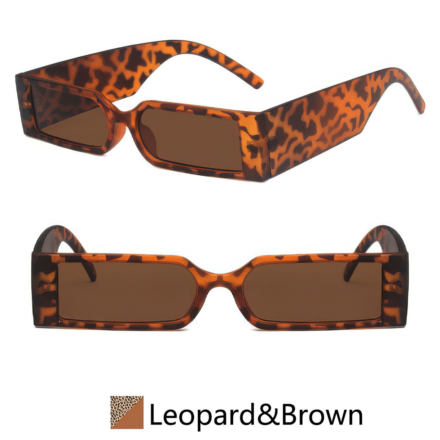 Cyber Nightclub Rectangle Sunglasses Trendy Cool Eyewear