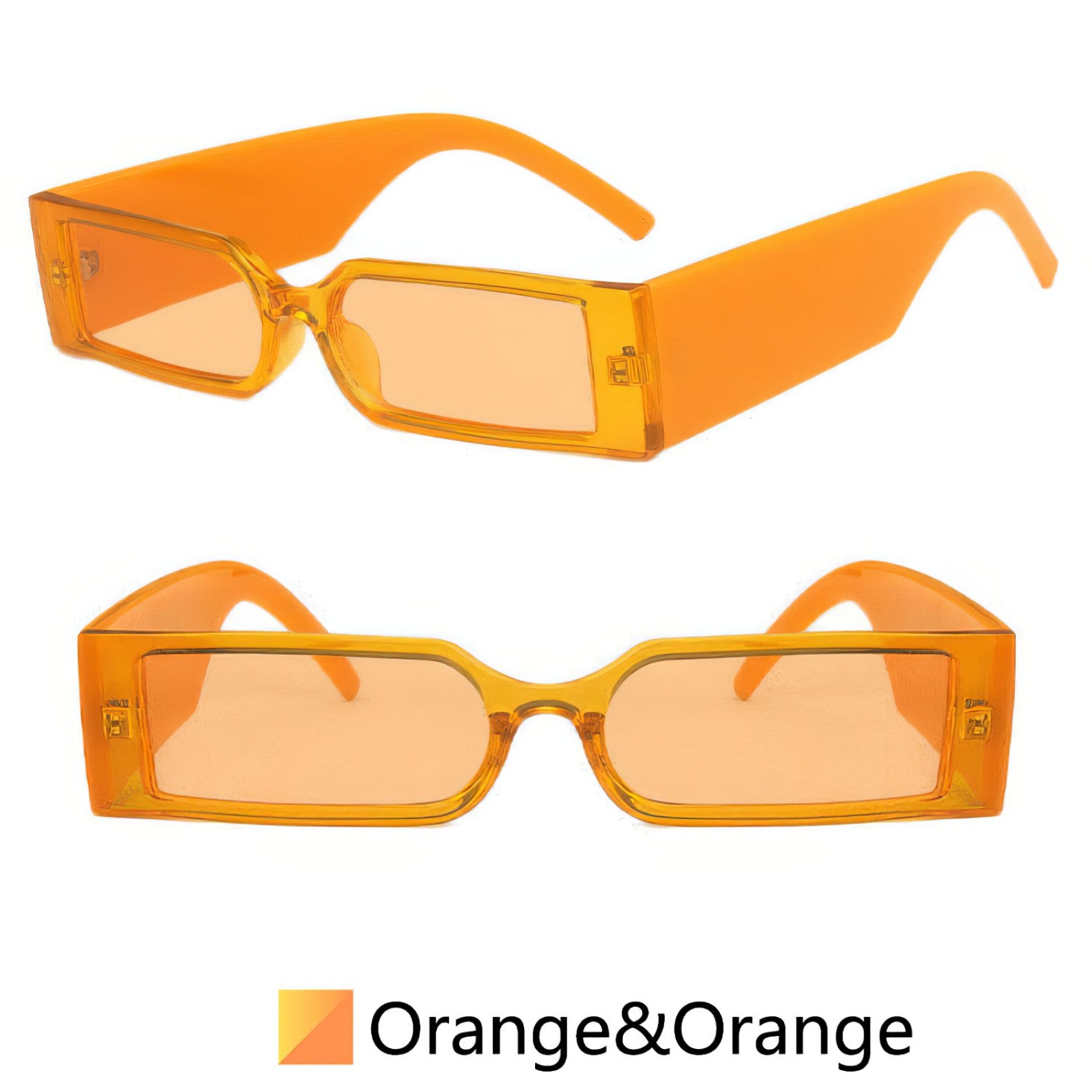 Cyber Nightclub Rectangle Sunglasses Trendy Cool Eyewear