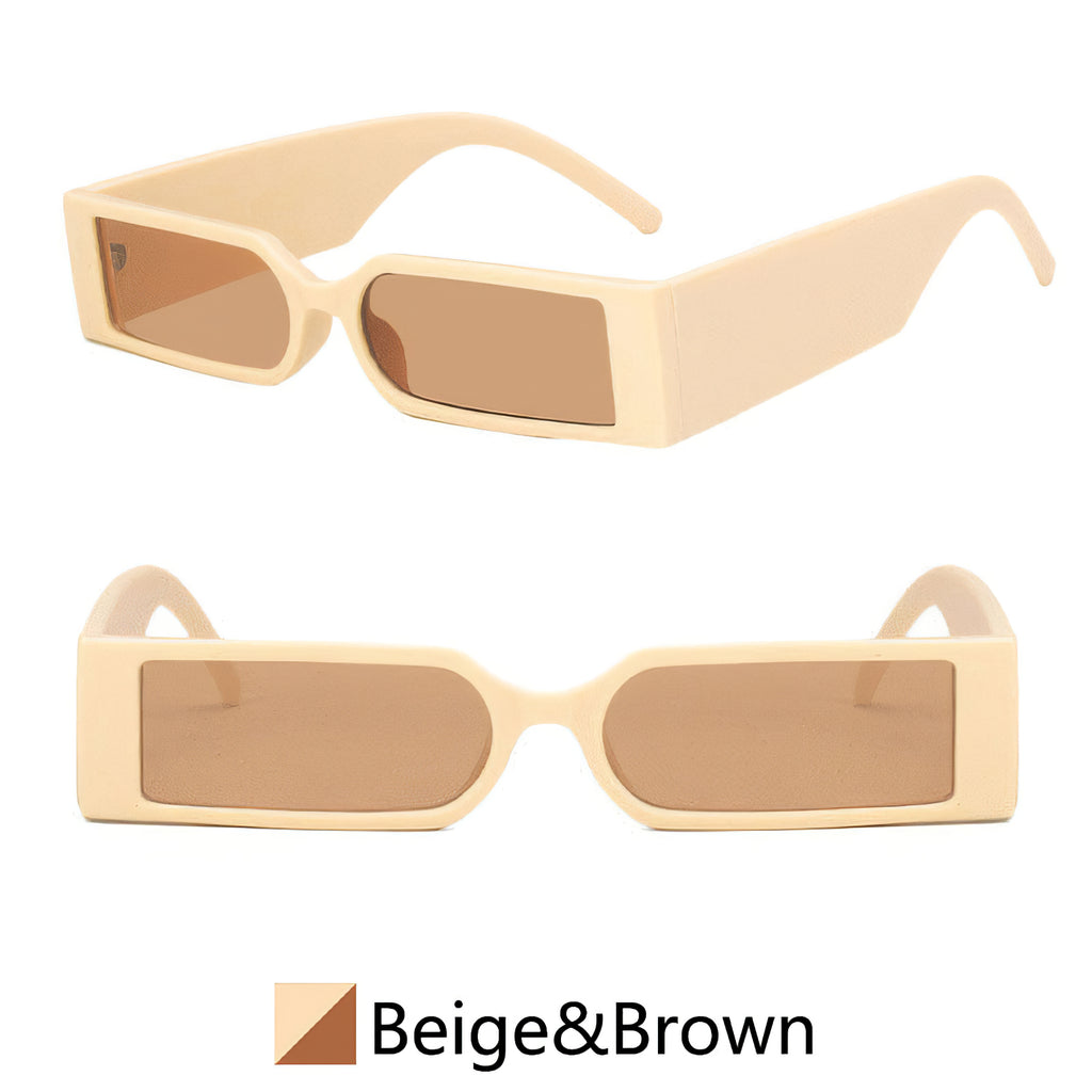 Cyber Nightclub Rectangle Sunglasses Trendy Cool Eyewear